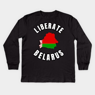 LIBERATE BELARUS PROTEST Kids Long Sleeve T-Shirt